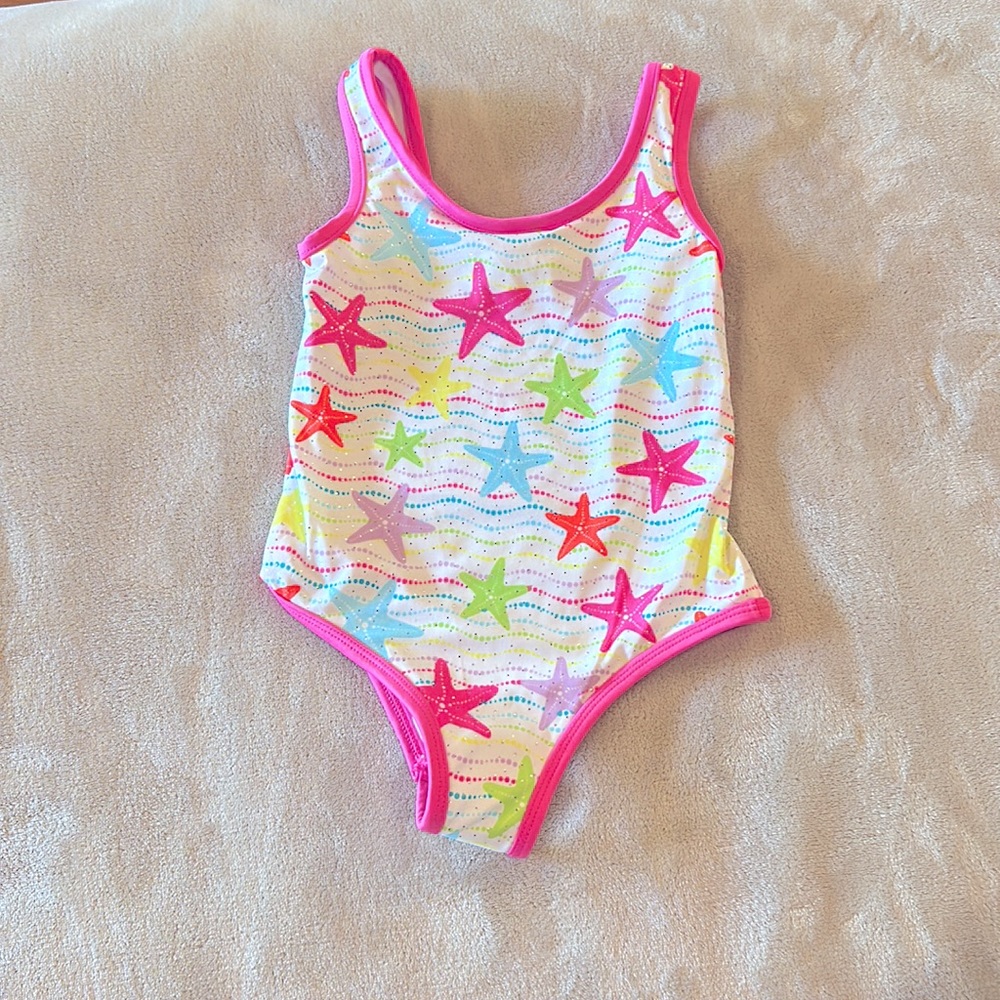 Pink Platinum girls One Piece Starfish Swimsuit Suit